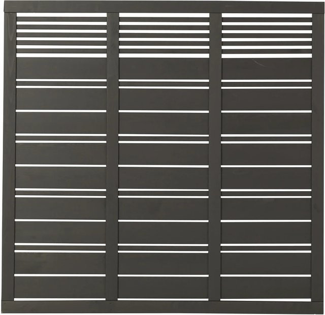 Plus Sichtschutzzaun Silence aus Nadelholz in Umbragrau, Breite: 170 cm, Höhe: 176 cm - Bild 1