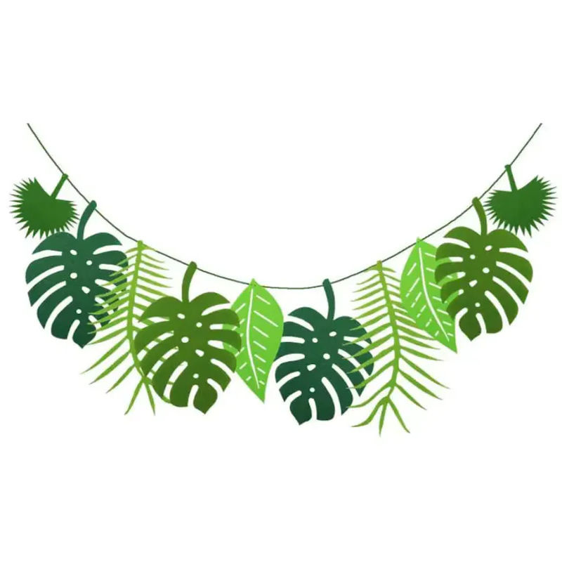 OURFETE Tropische Schildkrötenblatt-Girlande aus Papier in Grün für Hawaiianische Luau-Partys, Hochzeiten und Geburtstage - Bild 5