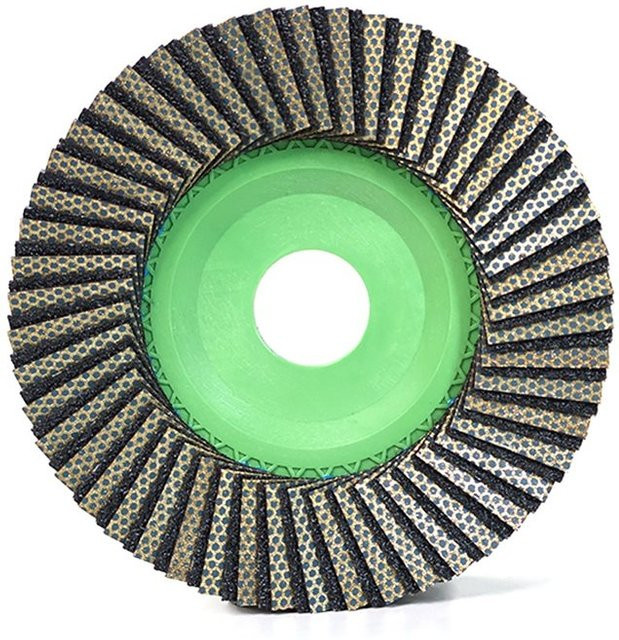 ABZV Diamant-Lamellenschleifscheibe 115 mm für Winkelschleifer zum Schleifen von Metall, Fliesen, Glas und Marmor - Bild 1