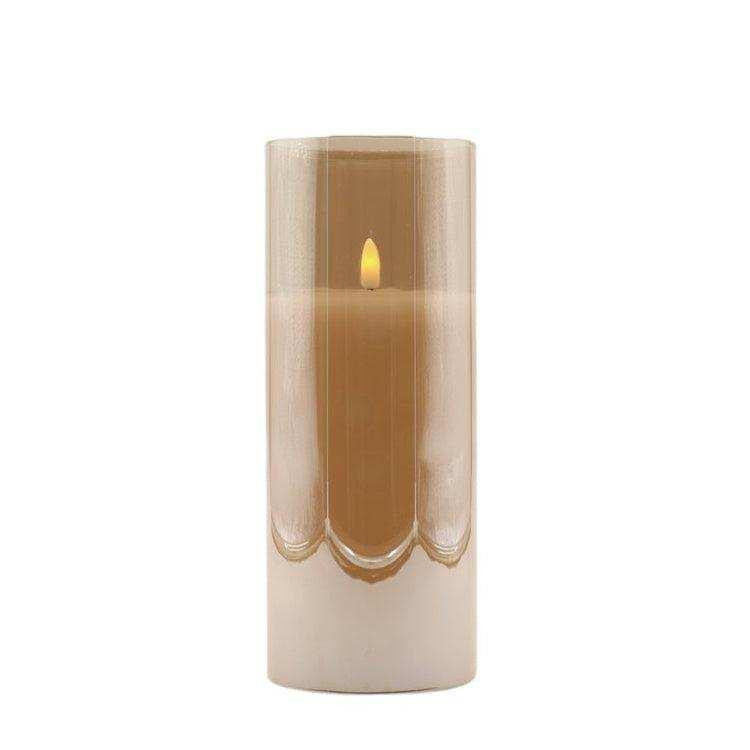Mansion atmosphere LED-Kerze in Gold mit Fernbedienung und Timer, zylindrisch, Höhe: 25 cm, Durchmesser: 10 cm - Bild 1