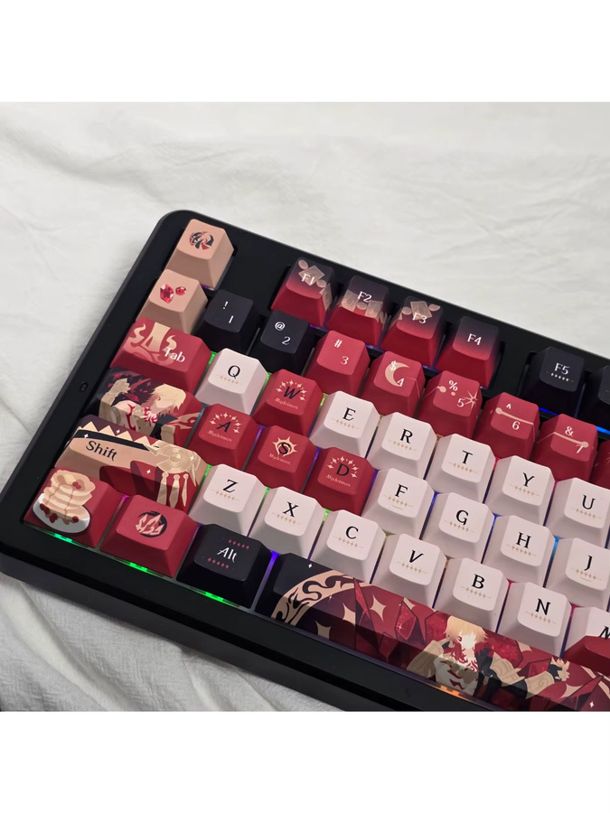 Mydei Honkai Star Rail Anime Tastenkappen Set aus PBT Dye-Sub für Cherry MX Switches, 120 Stück, Mehrfarbig - Bild 7