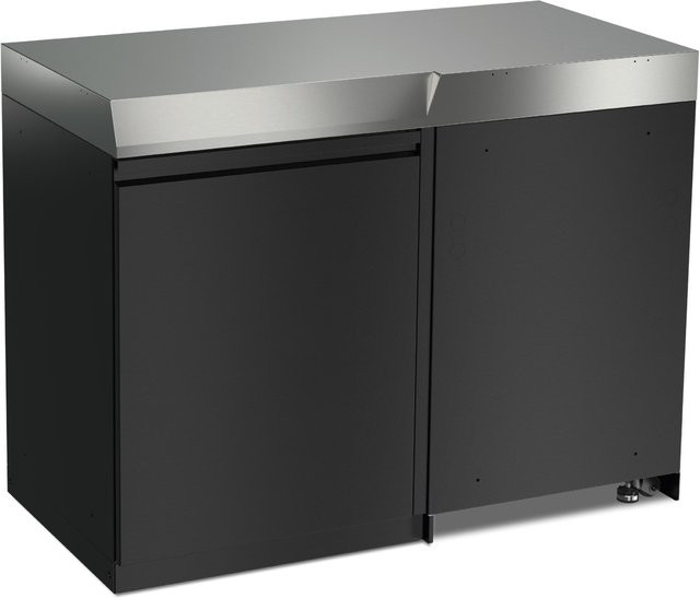 Miele Dreams Corner XXL Liege in Lava Schwarz mit Edelstahl-Elementen - Bild 1
