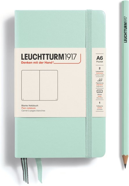 LEUCHTTURM1917 Notizbuch Pocket blanko Hardcover A6 Mint Green - Bild 1