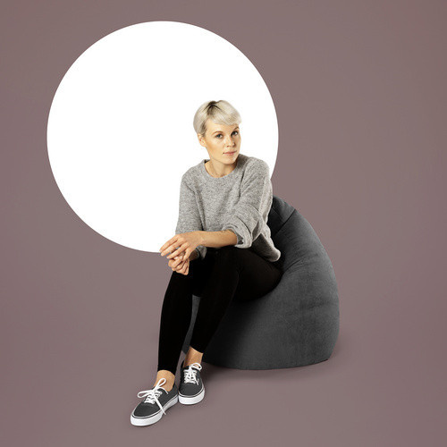 Sitting Point Sitzsack Alfa XL Beanbag, Anthrazit, B: 70 cm, H: 110 cm - Bild 4