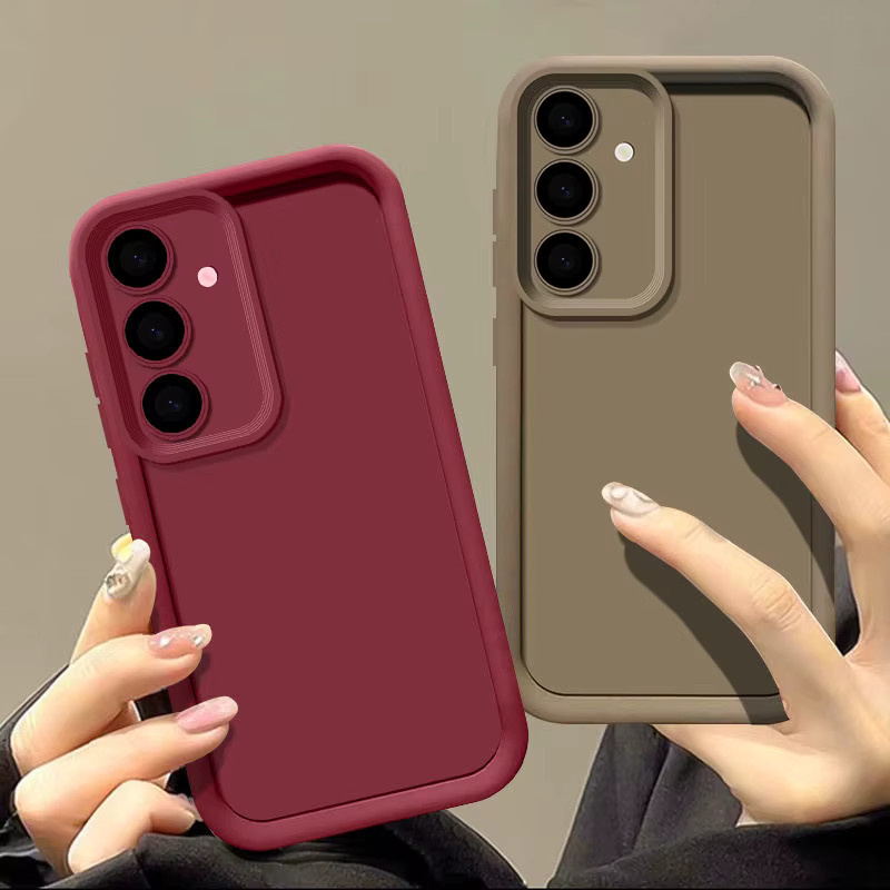 Stoßfeste Silikon Schutzhülle für Samsung Galaxy S25 S24 S23 S22 Ultra FE A55 A54 A15 in Rot - Bild 2
