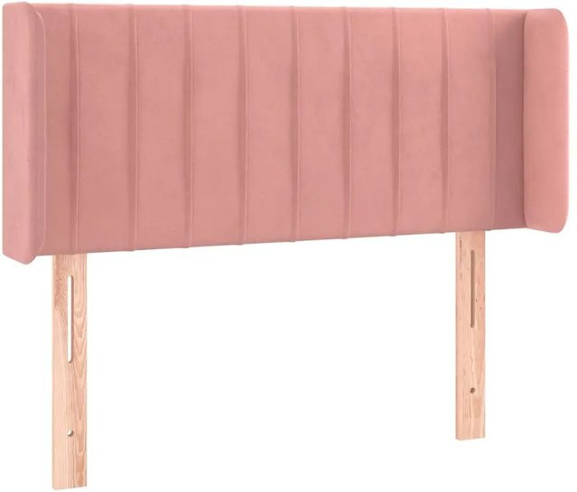 vidaXL LED Kopfteil aus Samt in Rosa mit USB-Ladeanschluss und integrierter Beleuchtung, B/T/H: 103 x 16 x 78/88 cm - Bild 1