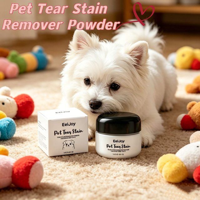 EelJoy Tränenflecken-Entfernungspulver für Hunde und Katzen, Farbe: Weiß - Bild 1
