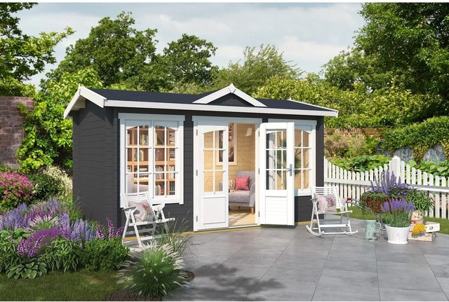 Lasita Maja Gartenhaus Kensington in Carbongrau B/H/T: 292,1 x 239,4 x 292,1 cm - Bild 1