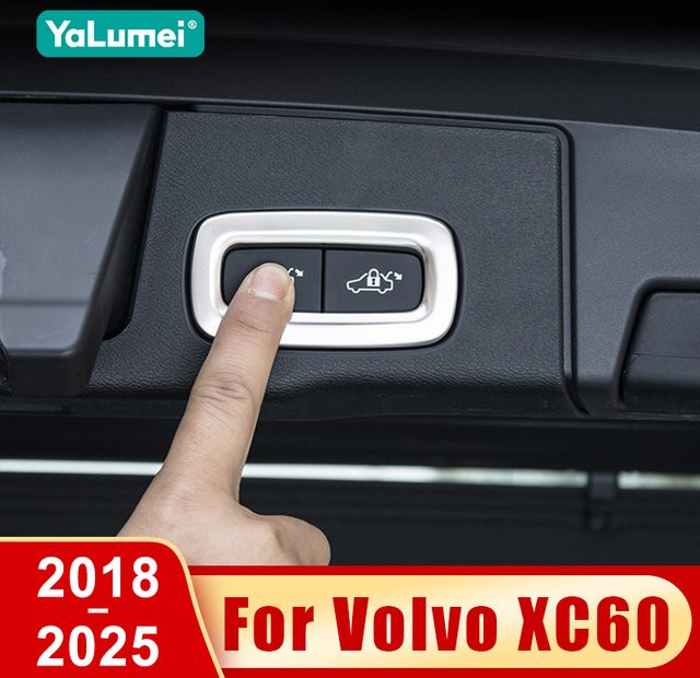 YaLumei Kofferraumschalter Abdeckung aus Edelstahl in Silber für Volvo XC60 ab Baujahr 2018 - Bild 1
