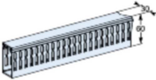 Schneider Electric PrismaSeT-P Kabelkanal horizontal mit Träger, Grau, B: 30 mm, H: 60 mm, L: 450 mm - Bild 1