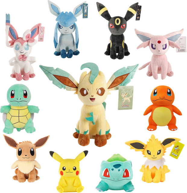 DUODUOBAO Pokemon Eeveelution Plüsch, Pikachu Sylveon Leafeon Espeon Glaceon Umbreon, Plüschspielzeug - Bild 1