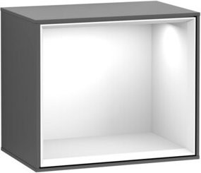 V&B Finion Regalmodul mit LED-Wandbeleuchtung, Anthrazit und Weiß, B/H/T: 41,8 x 35,6 x 27 cm - Bild 1