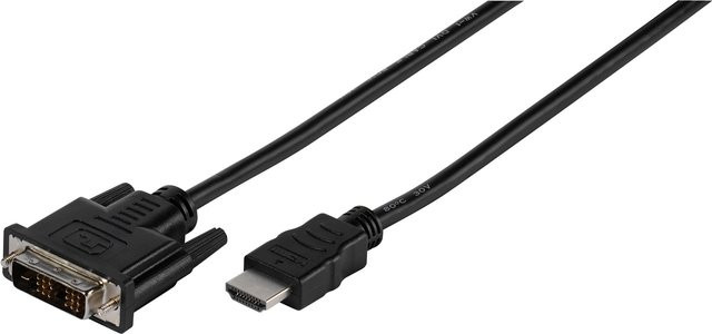 Vivanco HDMI zu DVI Kabel in Schwarz, Länge: 2 m - Bild 1