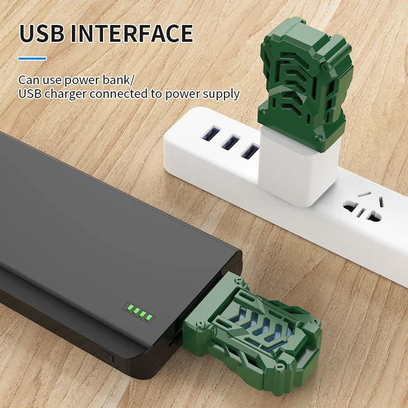 Tragbares elektrisches Mückenschutzmittel Gerät USB-wiederaufladbar für Outdoor und Camping in Grün - Bild 3