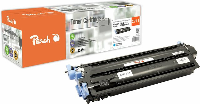 Peach C711 C Toner Cartridge Ersatz für Canon CRG-711C, kompatibel mit Canon i-SENSYS LBP-5300, LBP-5360 und MF 9100, wiederaufbereitet - Bild 1