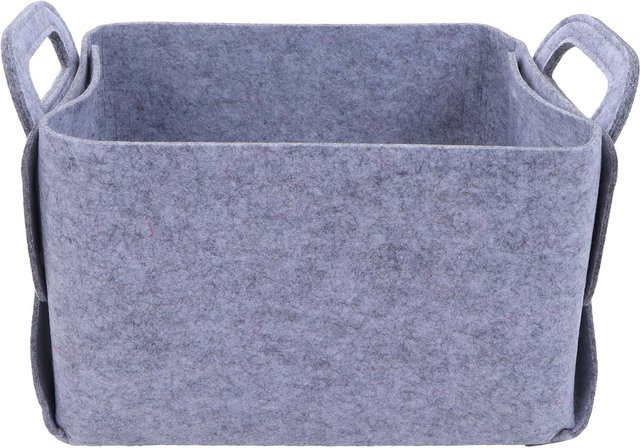 OutsideWorld Tragbare Decken-Aufbewahrungstasche aus Stoff in Grau mit Griffen und faltbarem Design - Bild 1