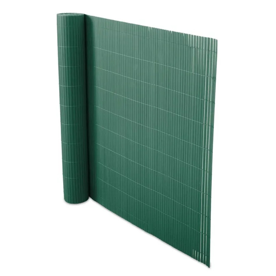Floordirekt Sichtschutzzaun aus PVC mit Lamellen, blickdicht, Grün, Höhe: 120 cm - Bild 3
