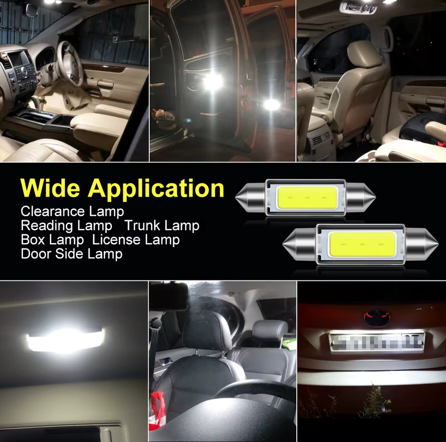 10er Set XSTORM LED Auto Innenbeleuchtung C5W C10W Canbus Girlande in Weiß für Dome, Leselampe und Kennzeichenleuchte 12V - Bild 5