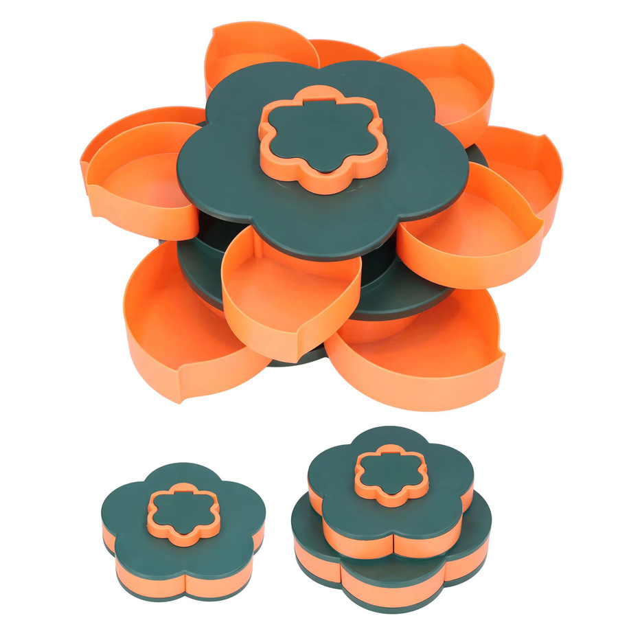 Multifunktionales Snack-Serviertablett in Blumenform aus Kunststoff für Nüsse und Süßigkeiten - Bild 2