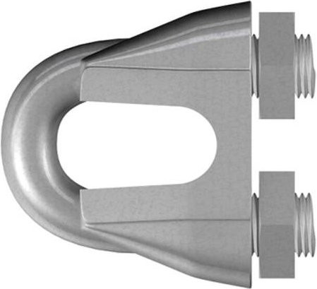 Dörner+Helmer Seilklemme 9,5 mm aus verzinktem Guss in Silber, 10 Stück - Bild 1