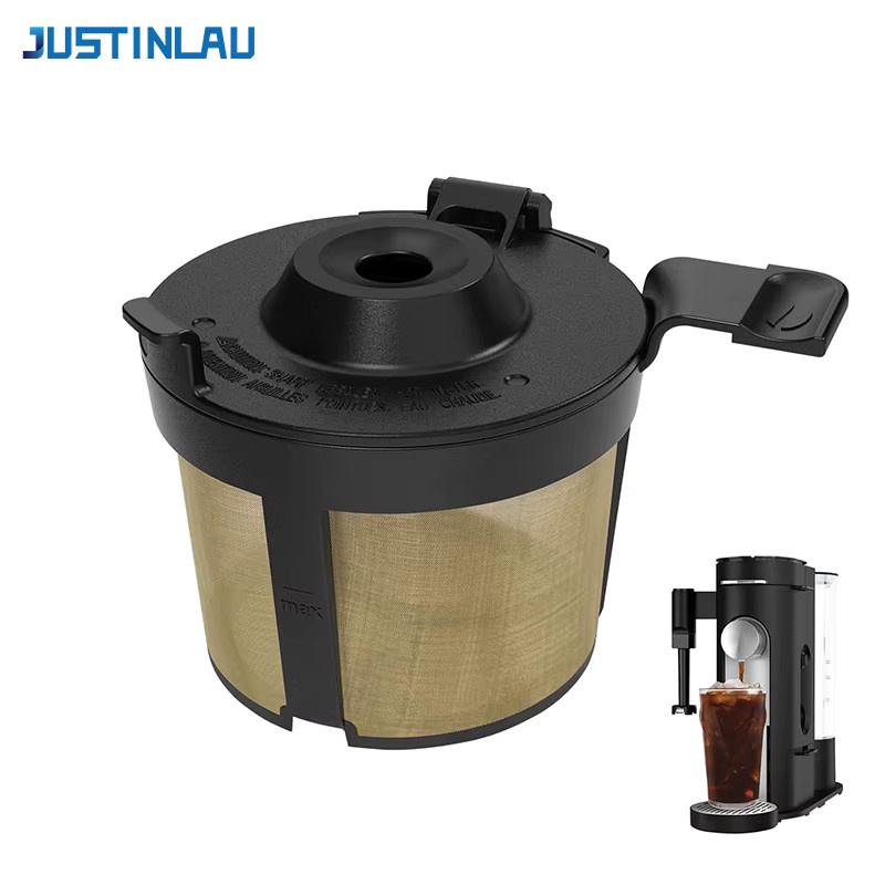 JUSTINLAU Kaffeefilternetz aus Edelstahl in Silber für Ninja PB051, PB040 und PB041ST, wiederverwendbares Feinmaschen-Sieb für den Filterkorb - Bild 2