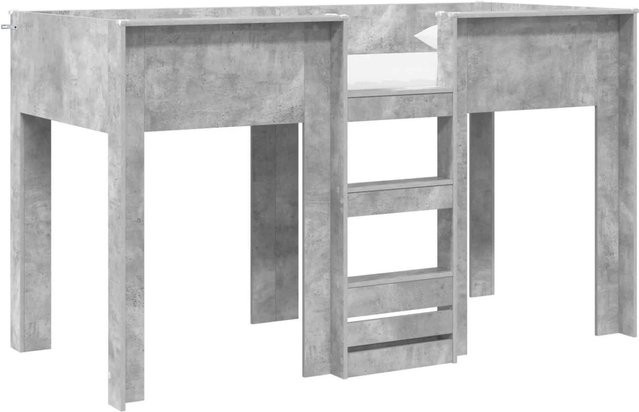 vidaXL Etagenbett für Kinder aus Holzwerkstoff in Betongrau, Breite: 75 cm, Länge: 190 cm - Bild 1
