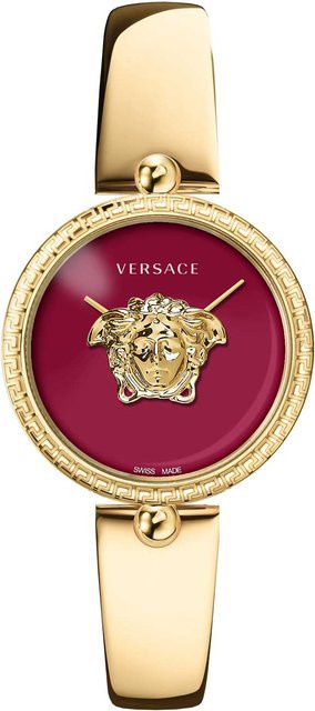 Versace Damenuhr Palazzo, Quarz, Edelstahl, 39 mm, Rot, 5 ATM - Bild 1