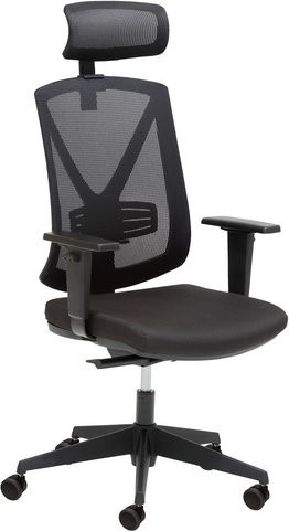 Mayer Sitzmöbel Drehstuhl 2336 Schwarz mit Kopfstütze und Armlehnen für Home Office, B/H: 68 x 65 cm - Bild 1