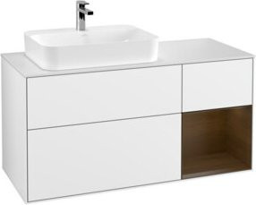 V&B Waschtischunterschrank Finion mit Wandbeleuchtung, Farbe: Weiß lackiert, Breite: 120 cm, Tiefe: 50,1 cm, Höhe: 50,1 cm - Bild 1