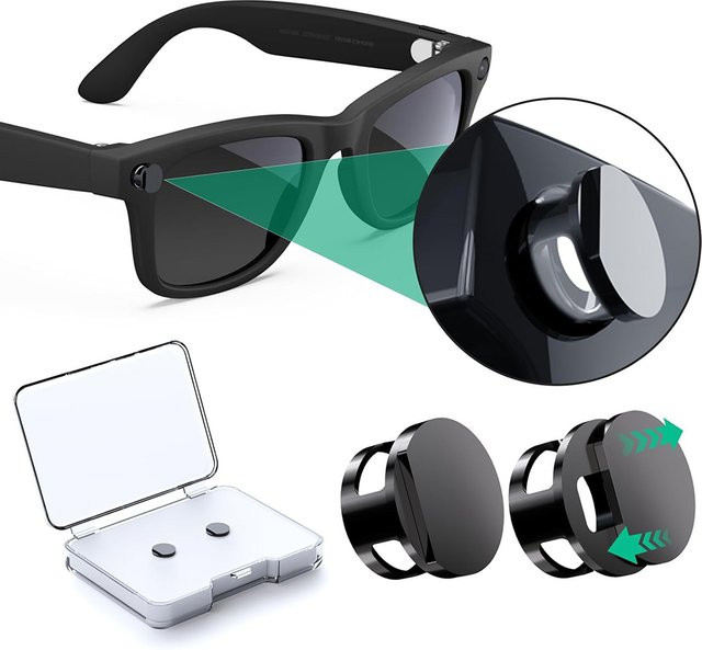 Lichtblocker für Meta Smart Glasses in Schwarz als LED-Abdeckung für die Ray-Ban Meta Kamera zur 100%igen Lichtblockierung für deinen Datenschutz - Bild 1