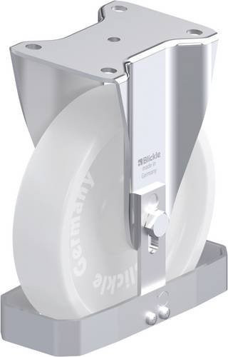 Blickle Stahlblech-Bockrolle 940101 BH-SPO 201G-FS in Weiß mit 200 mm Rad-Durchmesser und 900 kg Tragfähigkeit - Bild 1