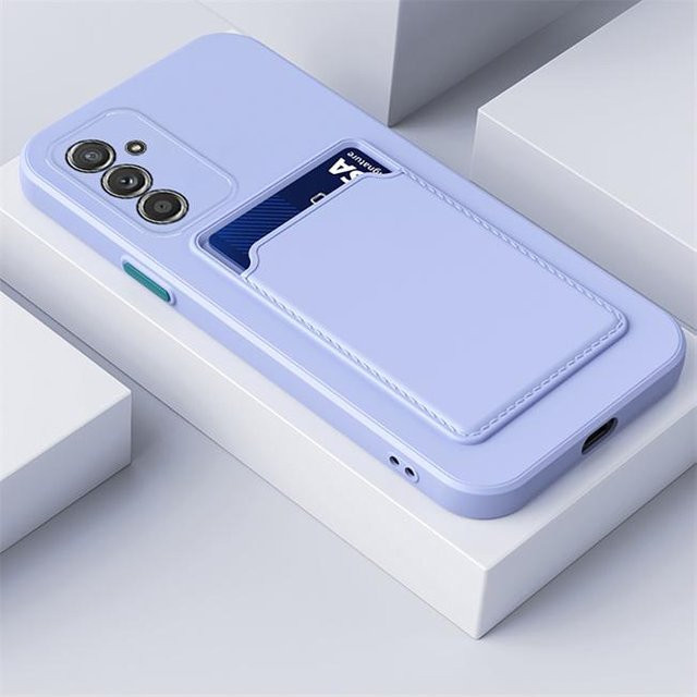 Handyhülle mit Kartensteckplatz und Tasche für Samsung Galaxy A55 5G A54 A53 A52s A34 A33 A32 A26 A22 A16 A15 A14 A13 A12 A51 sowie A36 für Samsung in Purple - Bild 1