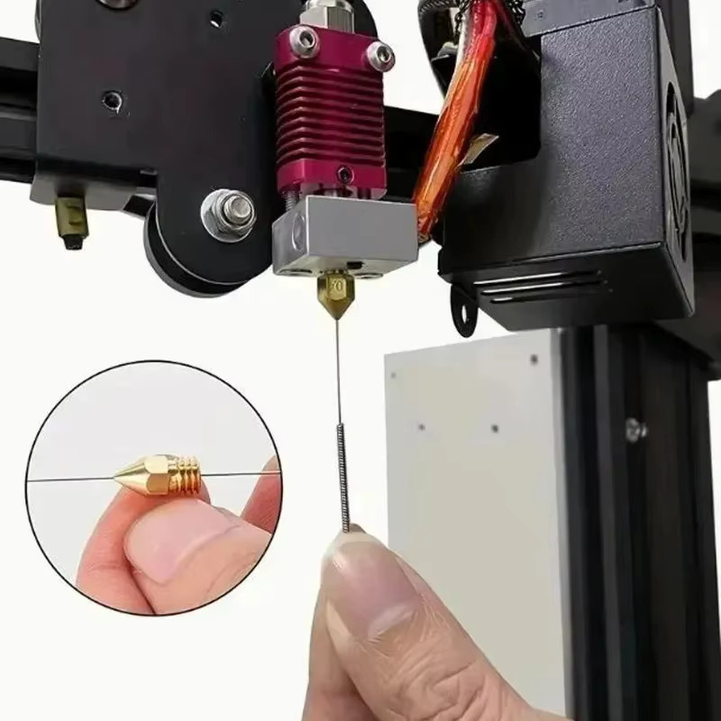 E3D Düsenreinigungswerkzeug für 3D-Drucker mit Edelstahl-Düsenreiniger und MK8 Messingstift zur Entstopfung von Extruder und Hotend - Bild 4