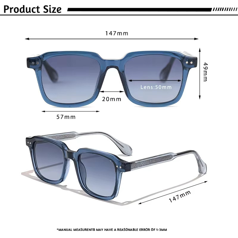HBK Sonnenbrille, quadratisch, Vollrand, Kunststoff, Unisex - Bild 3