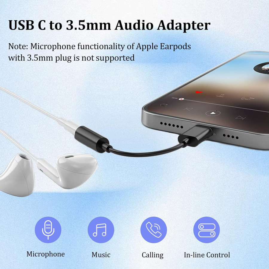 2er-Set USB Typ-C auf 3,5mm Klinke Audio-Adapter und USB-A auf Klinke Adapter in Schwarz für Laptop und Mac - Bild 2