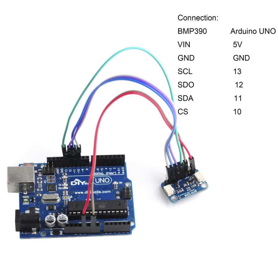 wishiot BMP390 Präzisions-Höhen- und Barometerdrucksensor Breakout-Modul in Blau für Arduino - Bild 2
