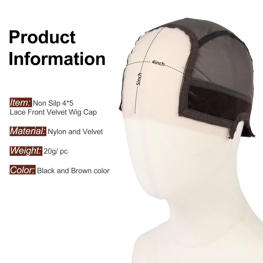 Perücken-Grip-Cap mit Spitze und Klettverschluss, transparent, Unisex - Bild 2