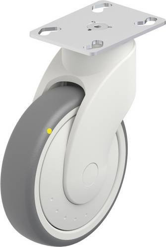 Blickle Lenkrolle LWKE-TPA 126KF-ELS-P25 mit Kunststoffrad in Grau und Weiß, Rad-Durchmesser: 125 mm, Tragfähigkeit: 80 kg - Bild 1