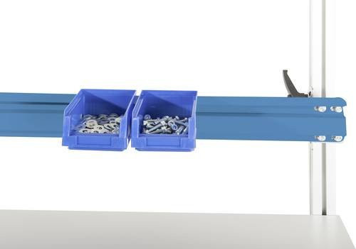 Manuflex LZ8322.5012 ESD-Boxenträgerschiene für Alu-Aufbauportal, Farbe: Lichtblau RAL 5012, B/T/H: 149,6 x 0,2 x 10,0 cm - Bild 1