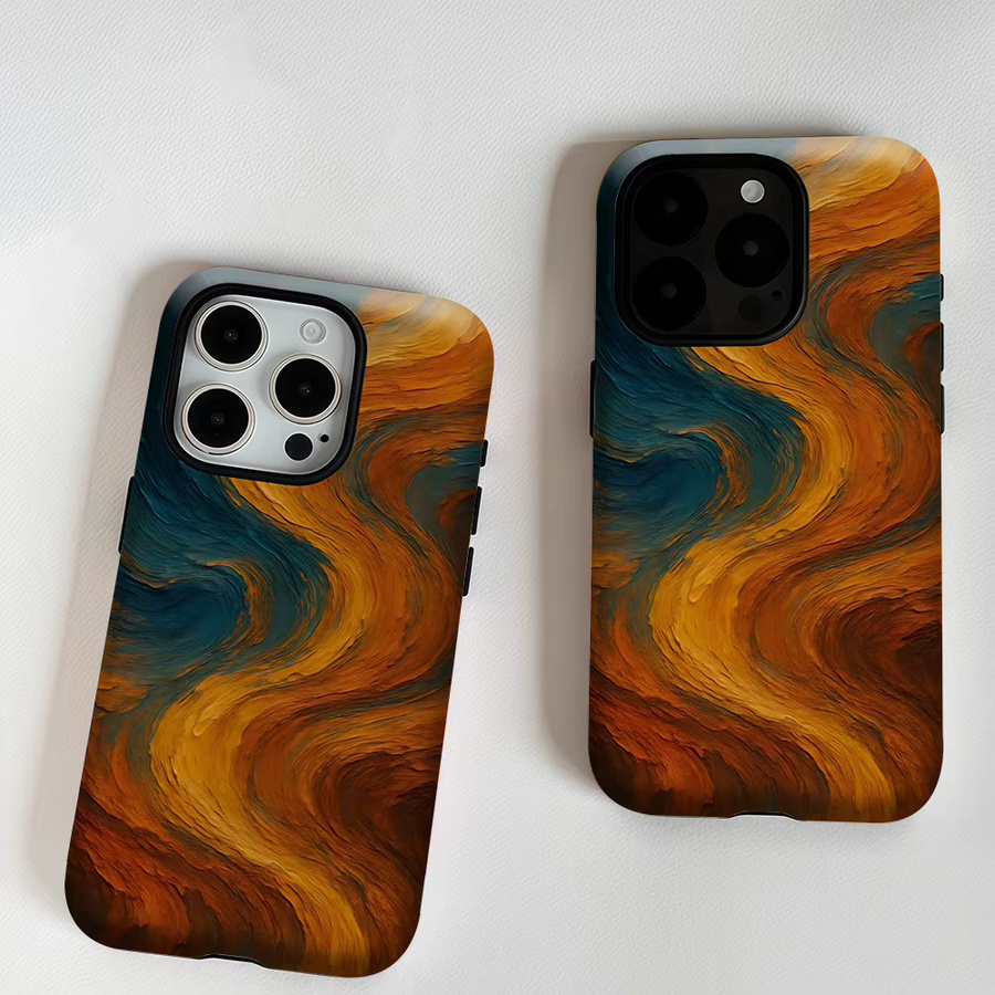 Swirl Glow magnetische Handyhülle für iPhone 17 16 15 14 13 Pro Max Plus, robuste doppelschichtige Hülle in Multicolour - Bild 6