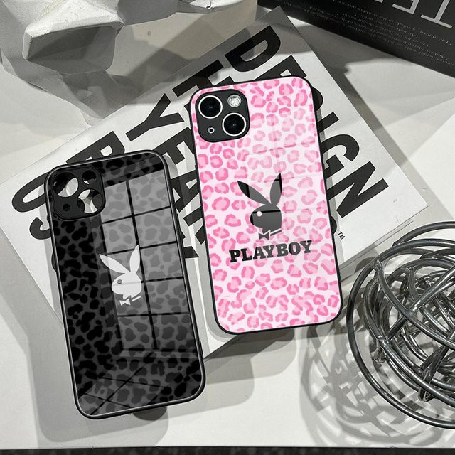 Playboy Leopard 2-in-1 Handyhülle für iPhone 17 16 15 14 13 Pro Max Air 16e mit Flower Design in Schwarz - Bild 1
