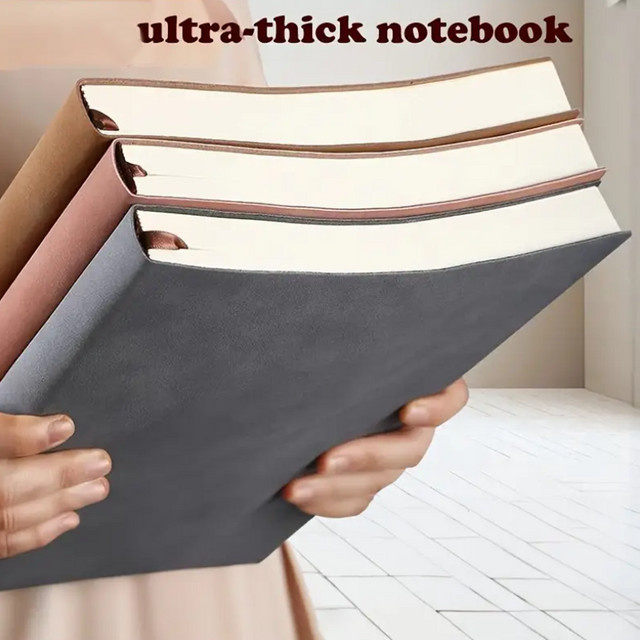 Universelles Hardcover Notizbuch in Schwarz mit Stoffeinband für A5 und A4, ideal für Skizzen und Meetings - Bild 1