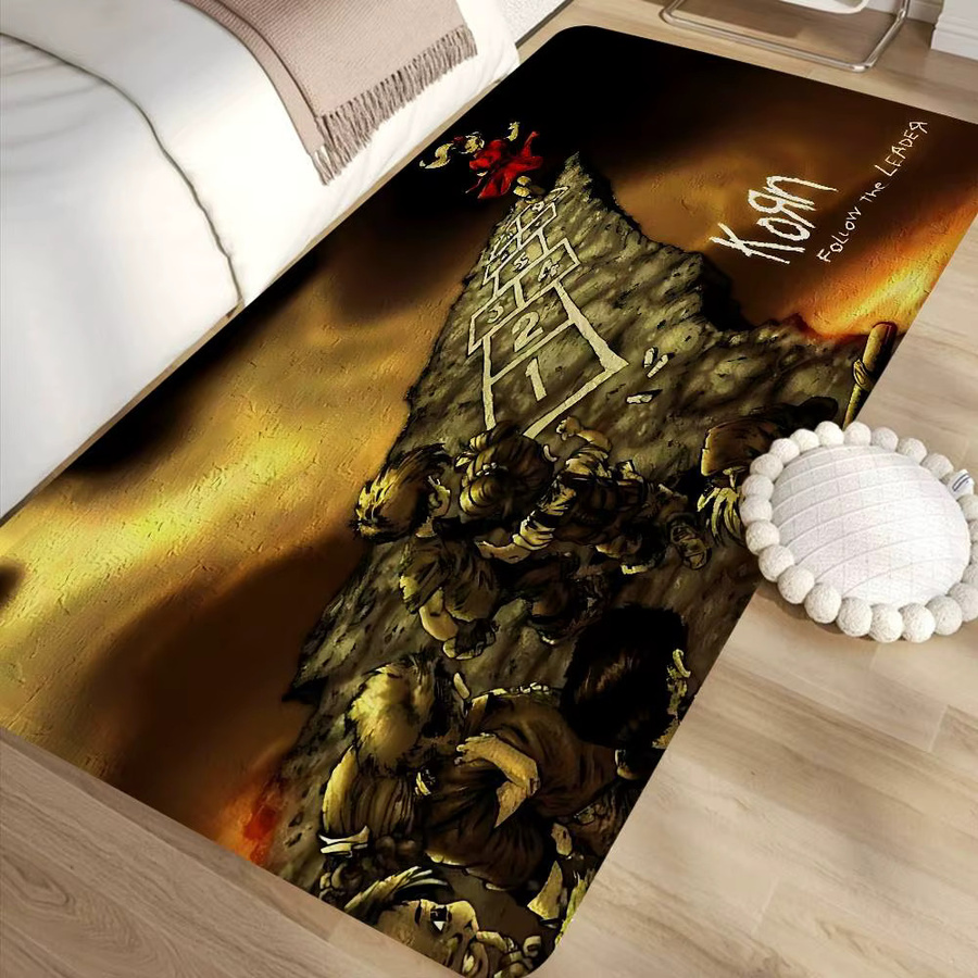 Potdemiel Rock Band Room Mat, rutschfeste und wasserabsorbierende Streifenmatte in Multicolour - Bild 5