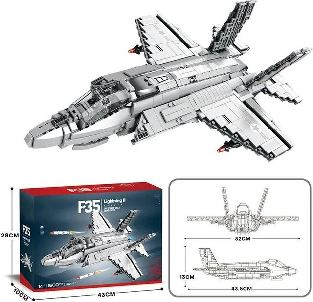 F-35 Lightning II Kampfjet, Bausteine, 1600 Teile, ab 14 Jahren - Bild 1