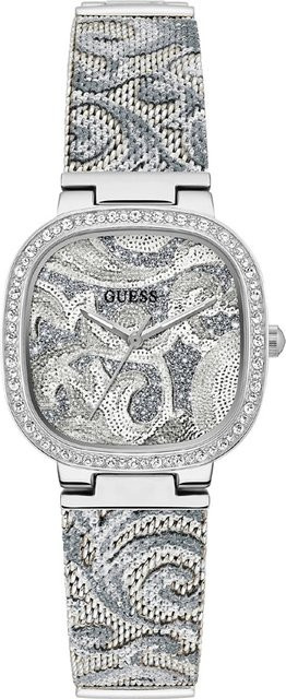 Guess Damenuhr, Quarz, Edelstahl, Silber / Grau, Diamantbesetzt, 32 mm - Bild 1