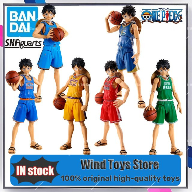 Bandai One Piece NBA Monkey D. Luffy mit Los Angeles Lakers-Kleidung, New York Knicks, CHICAGO BULLS, Einzelfigur - Bild 1
