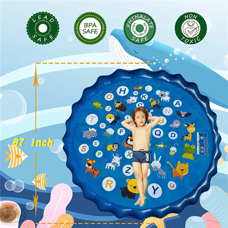 Inflatable Kingdom Wasserspielzeug, aufblasbare Wasser-Spielmatte aus PVC in Blau - Bild 4
