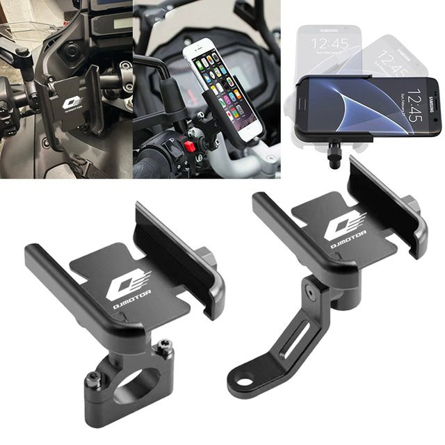 QJMOTOR Handyhalterung für Lenker zur Navigation passend für SRT 800SX 800SRT 800X in Schwarz - Bild 1