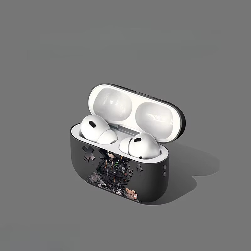 Silikon Schutzhülle für Apple AirPods Pro 2, AirPods 3 und AirPods 1/2 in Schwarz - Bild 2