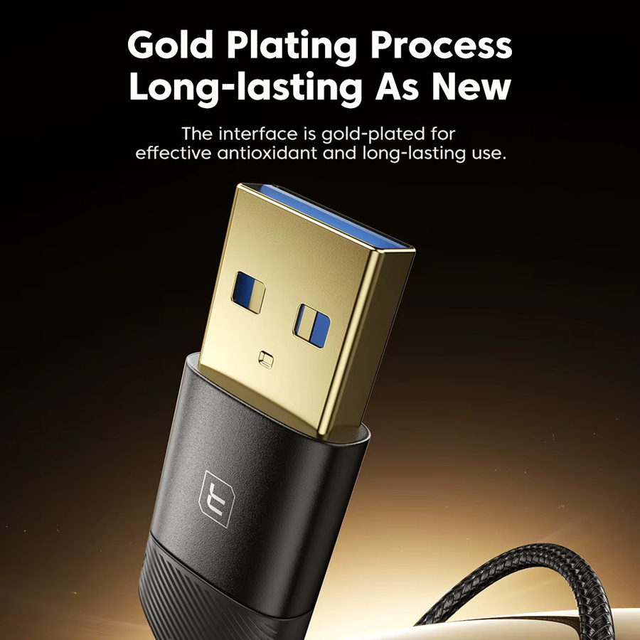 Toocki USB 3.0 Datenkabel mit USB A und USB C auf Micro B Anschluss für HDD SSD Gehäuse in Schwarz - Bild 4